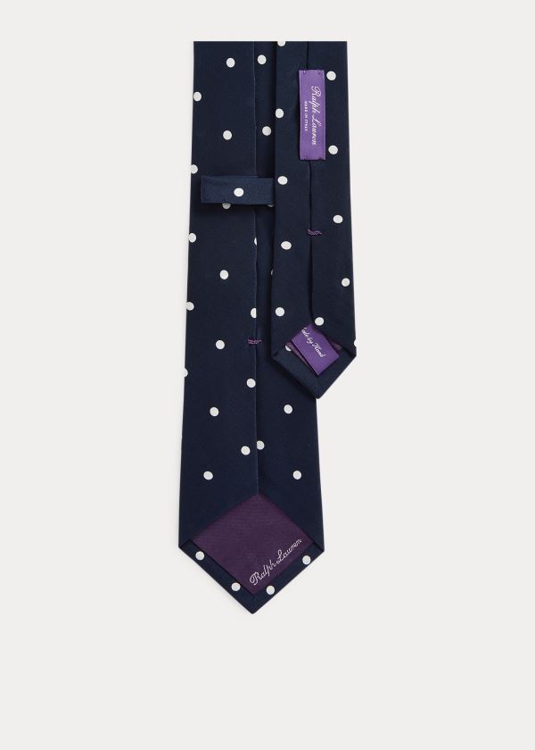 Men's Ralph Lauren Polka-Dot Silk Crepe Ties | 469852HUC